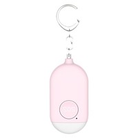 Alarme anti-agression rechargeable portable avec lampe torche, chargeur intégré, alarme de sécurité personnelle, porte-clés