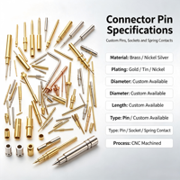 Connecteurs à ressort pour circuits imprimés usinés sur mesure, broches de contact en cuivre béryllium et connecteurs Pogo Pins mâles et femelles, fabriqués en Chine