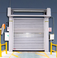 Porte rapide spirale commerciale en acier inoxydable pour garage, ouverture latérale électrique, fonction coupe-vent pour parking