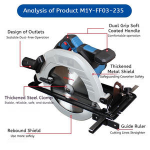 <span class=keywords><strong>Sierra</strong></span> <span class=keywords><strong>circular</strong></span> eléctrica de una mano de 2400 vatios, potente motosierra de madera <span class=keywords><strong>para</strong></span> proyectos de carpintería DIY - Product Image 6