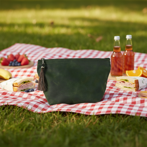 Borsa <span class=keywords><strong>da</strong></span> Viaggio per Cosmetici Ecologica, Durevole, Personalizzata, Verde con Nappine, Portatile, con Cerniera, per Ragazze - Product Image 4