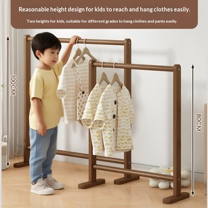 Porte-vêtements pour enfants, organisateur de garde-robe pour enfants, support à hauteur réglable pour chambre d'enfant, chambre à coucher, salon - Product Image 5