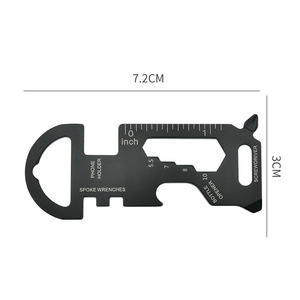 Outil multifonction en acier inoxydable EDC, ouvre-bouteille, tournevis, support de téléphone, clés à rayons, porte-clés 7x3cm, survie en plein air - Product Image 3