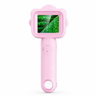 Microscope numérique portable pour enfants avec écran et lumière, microscope de poche pour l'apprentissage scientifique des enfants