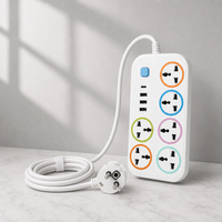Multiprise avec cordon d'extension de 1,8 m, station de charge 3 ports USB + 1 port Type-C, adaptateur multi-prises avec prise AU pour le marché australien