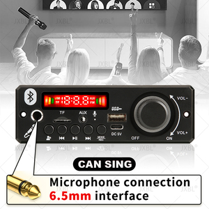 Placa decodificadora de MP3 <span class=keywords><strong>Bluetooth</strong></span> 5,0 DC 5V, reproductor de MP3 inalámbrico para coche, micrófono manos libres USB, grabación, Radio TF FM, memoria de apagado - Product Image 4