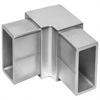 Raccord de tuyauterie en acier inoxydable à 90 degrés, coudé carré T-18, pour garde-corps en verre, escalier, balcon