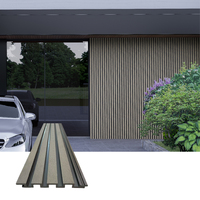 SONSILL Panneaux muraux en PVC WPC à clips de fixation facile, lames en bois-plastique pour usage intérieur, extérieur et hôtelier
