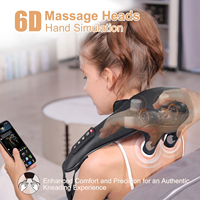 Masajeador 3D para Hombros, Cuello y Espalda con Función de Calor, Estimulador Muscular de Tejido Profundo y Acupuntura Corporal, Regalo para Oficina o Vacaciones
