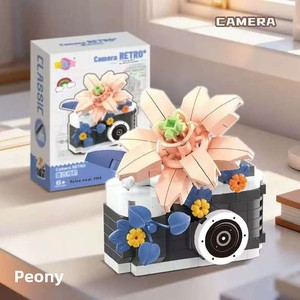 Bloques de Construcción de Plástico ABS Personalizados, Serie de Cámara Vintage con Flores Eternas, Juguete Educativo de Ensamblaje - Product Image 3