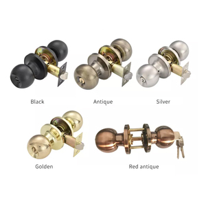 Sản Phẩm Kim Khí Gia Đình Riêng Tư Núm Tròn Núm Cửa Trước Màu Vàng Kim Nội Thất Có Khóa - Product Image 5