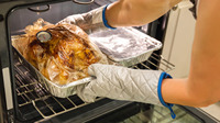 Sac de cuisson pour dinde au four, en nylon et plastique, pour micro-ondes, utilisé pour la cuisson, la cuisson à l'eau bouillante des fruits de mer et la préparation culinaire, idéal pour les cuisines domestiques.