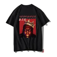 Notorious B.I.G. T-Shirt da uomo nera Biggie Smalls Rapper Hip Hop T-Shirt in cotone di grandi dimensioni moda uomo T-Shirt Casual di alta qualità