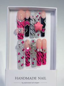 <span class=keywords><strong>Uñas</strong></span> Postizas Acrílicas Hechas a Mano con Gel Suave <span class=keywords><strong>de</strong></span> Dibujos Animados Y2K TSZS, 10 Piezas, <span class=keywords><strong>Diseño</strong></span> Cuadrado Largo <span class=keywords><strong>de</strong></span> Lujo Personalizado, Reutilizables - Product Image 6