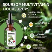 Gouttes d'extrait de feuilles de corossol bio |   Antioxydant naturel, soutien immunitaire, défense cellulaire et bien-être général, teinture à base de plantes