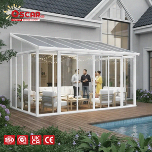 Invernadero Pequeño Tipo Solárium o Veranda con Estructura de Aluminio para Diversas Estaciones, Promueve el Bienestar y la Relajación Bajo el Sol - Product Image 1