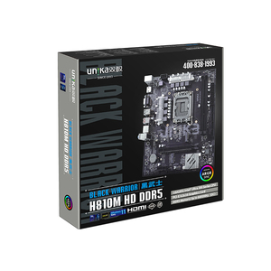 Thương hiệu mới Unika UN-H810M HD DDR5 chiến binh màu đen bo mạch chủ H810/lga1851 Hỗ trợ <span class=keywords><strong>Intel</strong></span> Ultra <span class=keywords><strong>200</strong></span> <span class=keywords><strong>Series</strong></span> CPUs nhà máy giá - Product Image 6