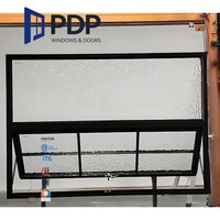 Ventana de Acero con Rejilla de Estilo Moderno de Mediados de Siglo, con Vidrio Tintado y Marco de Cobre de Lujo, para Uso Residencial Exterior