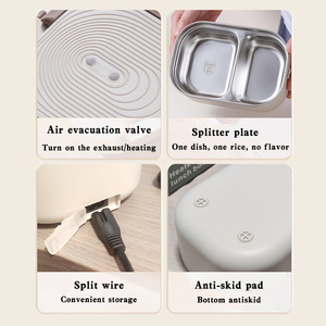 YUEDISI Özel Logolu Taşınabilir Yiyecek Isıtıcı Elektrikli Öğle Yemeği Kutusu Ofis İçin Elektrikli Isıtmalı <span class=keywords><strong>Tiffin</strong></span> Kutusu - Product Image 6