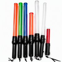 Bâton lumineux LED clignotant de type batterie, 45 cm, 54 cm, bâton de circulation en plastique, lumière LED électrique, bâton de signalisation de circulation