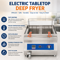 Friteuse à induction de comptoir à économie d'énergie, friteuse électrique à huile, contrôle précis de la température, acier inoxydable 304, capacité 18L