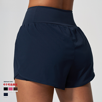 Shorts faux deux pièces à séchage rapide pour femme avec doublure intégrée