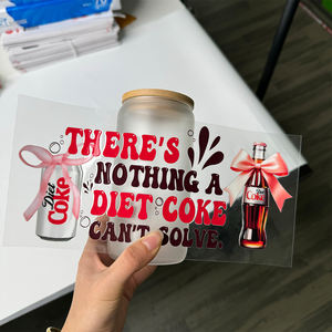 הסיטונאי 16 עוז uv גביע Dtf-6 יח 'לוגו מותאם אישית מדבקות גביע קפה סודה קפה כוסות זכוכית סודה קפה כוסות - Product Image 5