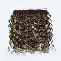 12A vente en gros 100% cuticules brutes alignées bouclées bande Invisible Extensions de cheveux naturels Offre Spéciale bande russe Extensions de cheveux