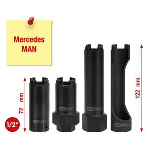 KS TOOLS - 455.0000 Jeu de douilles cylindriques pour Mercedes et MAN (4 pcs) - EAN 4042146239261 HEAVY VEHICLES - Product Image 2