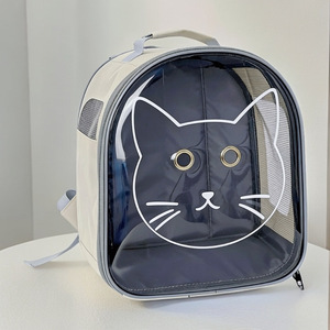 Sac à dos transparent portable pour animaux de compagnie avec bulle en forme de visage de chat, pour petits chats et chiens, sac de voyage - Product Image 4