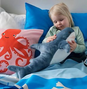 Juguetes de peluche bonitos personalizados de alta calidad <span class=keywords><strong>para</strong></span> niños, animales de peluche <span class=keywords><strong>para</strong></span> niños, juguetes de tiburón <span class=keywords><strong>para</strong></span> aliviar el estrés, almohada de tiburones <span class=keywords><strong>para</strong></span> <span class=keywords><strong>dormir</strong></span> de peluche suave - Product Image 5