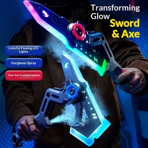 Nueva y Elegante Espada Láser de Doble Forma para Niños, Hacha de Batalla, Espada de Sombra, Cuchillo-Espada Luminoso para Niños de 5 a 7 Años - Product Image 2