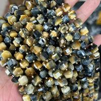 8-9mm Quartz Naturel À Facettes Cube Carré Perles Agate Lâche Carré Cristal Perle pour La Fabrication De Bijoux Bracelet Boucles D'oreilles Accessoire