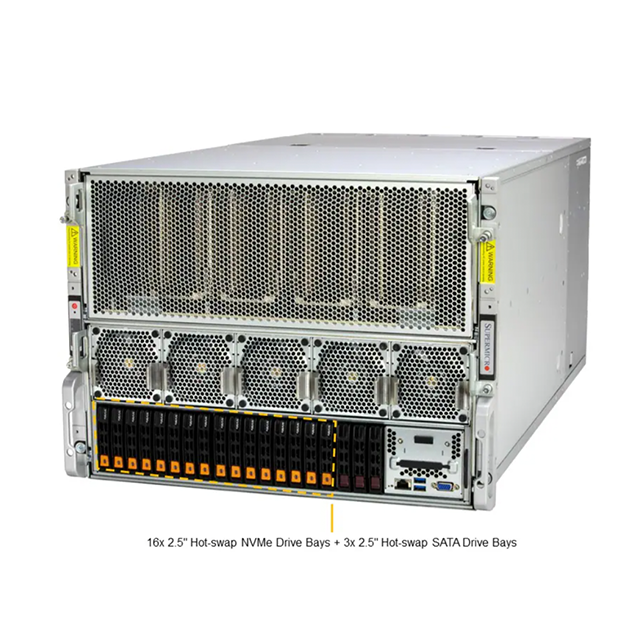 Supermicro SYS-821GE-TNHR 8x NVIDI H200 AI Training Server 2U Rackmount Intel Xeon 8558 2048GB DDR5 400G InfiniBand