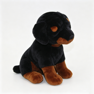 Peluche de Rottweiler personalizado, peluche de perro Rottweiler, peluche de perro negro y marrón, peluche de perro realista, animal de peluche Rottweiler - Product Image 4