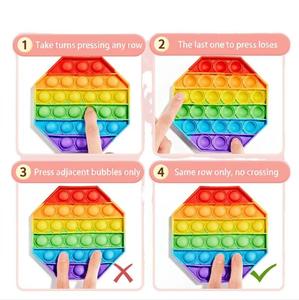 Jouet sensoriel <span class=keywords><strong>Pop</strong></span> <span class=keywords><strong>It</strong></span> anti-stress pour enfants, motif arc-en-ciel, type 'Mouse Slayer Pioneer', pour la relaxation mère-enfant - Product Image 5