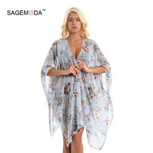 Delle donne Di Modo Del Bikini Cover Up <span class=keywords><strong>Estate</strong></span> di Stampa di 110*66 centimetri Beach Sarong Sciarpa Scialle Pianura - Product Image 2