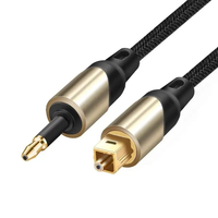 Câble audio optique numérique pour Toslink, fibre optique Home Cinema Toslink vers mini prise 3,5 mm avec connecteurs métalliques