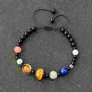 Bracelet en pierre naturelle avec perles de verre colorées – Équilibre vie-travail – Choix des influenceurs – Article pour grossistes – Support après-vente - Product Image 1