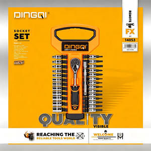 Juego de Llaves de Tubo Profesional DingQi de Cromo Vanadio de 28 Piezas y 1/4 de Pulgada para Automóviles - Product Image 1