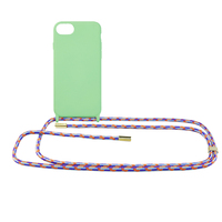 Sacs de téléphone portable en TPU avec cordon tour de cou et bandoulière, antichoc, couleur unie, design sportif et tendance, pour 16/15/17 Pro Max/12/11
