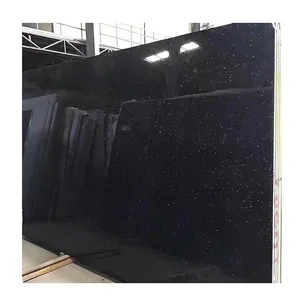 High-quality Black Galaxy Granite Slabs For All-purpose Countertops Custom Sizes Available