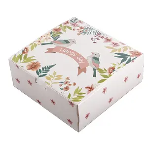 Customized logo printing recyclable paper packaging box for apple pie pastry Retail mochi packing boxes