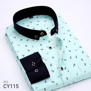 Yiwu <strong>Shirt</strong> Factory Custom <strong>Peach</strong> Fur 100% Polyester Men's <strong>Shirt</strong> Printed Long Sleeve Flower <strong>Shirt</strong> Wholesale - Product Image 5