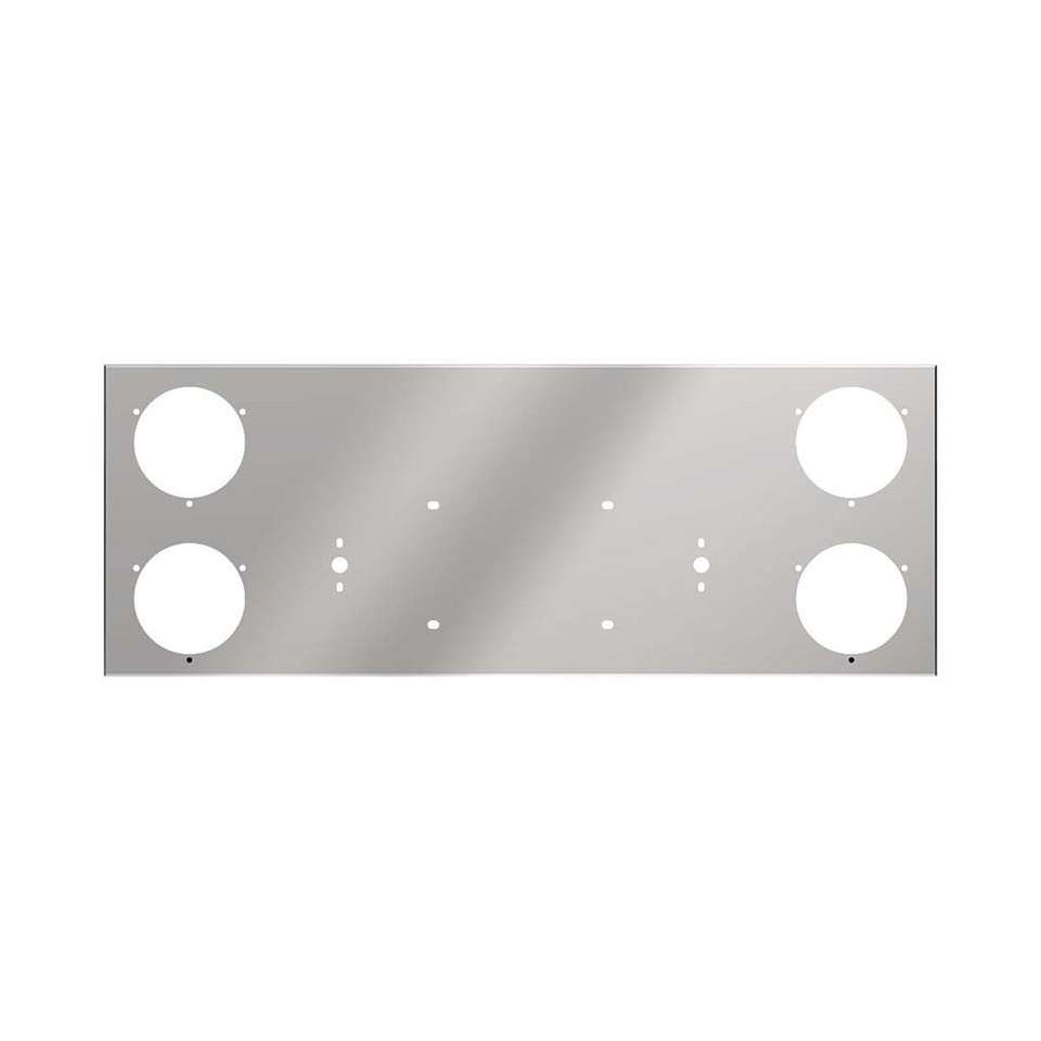 Stainless Steel Rear Center Light Panel with 4x4