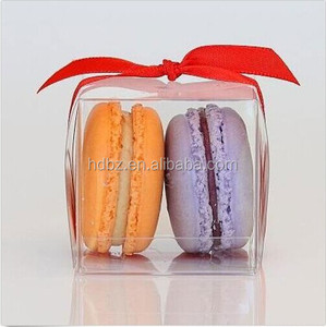 Hộp Nhựa PET/PP Tái Chế Sang Trọng Cho <span class=keywords><strong>Macaron</strong></span> Hộp Đóng Gói Bằng Nhựa Trong Suốt Gấp Gọn Hộp Nhựa Macaroon Trong Suốt - Product Image 3