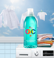 Détergent liquide pour linge écologique de la marque Rayshine GMC pour les vêtements, 1,5 kg, parfum floral, flacon pompe en plastique
