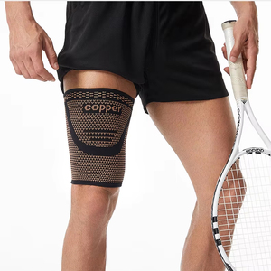 Nouvelle protection professionnelle pour les jambes, couleur cuivre, nylon/spandex tricoté, compression élastique pour la <span class=keywords><strong>cuisse</strong></span>, anti-fatigue - Product Image 1