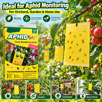 Pièges collants jaunes 17*25 pour pucerons, moucherons, thrips – Cartes de surveillance des insectes double face pour la lutte antiparasitaire des serres et vergers