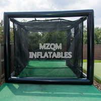 Terrain de sport en plein air, filet d'entraînement au golf et cage en PVC, simulateur de golf gonflable
